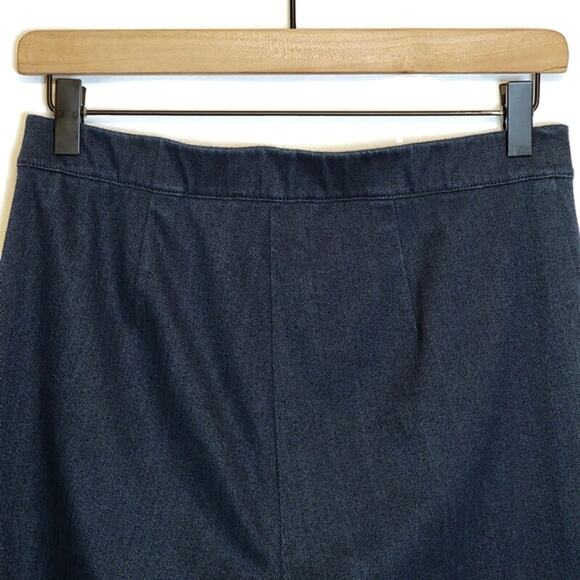 ST. JOHN High Rise Ankle Zipper Pull On Crop Ankle Blue Skinny Denim Jean Size 8 - Picture 8 of 12